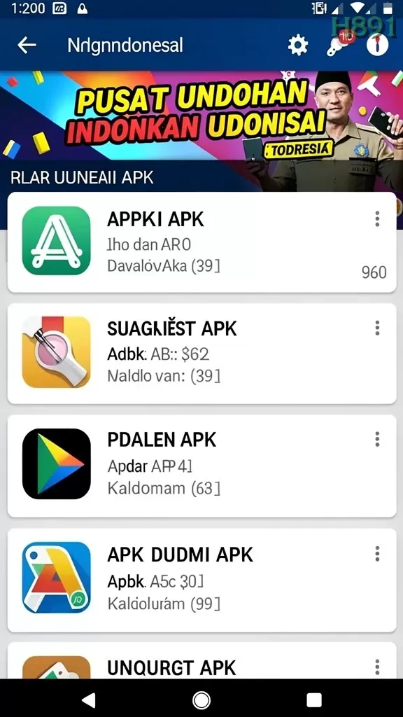 Cuplikan layar CUCUTOTO — menu navigasi